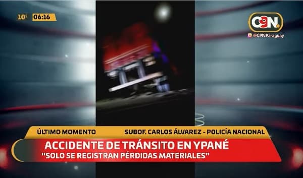 Camión de gran porte se adelanta y embiste contra automóvil en Ypané