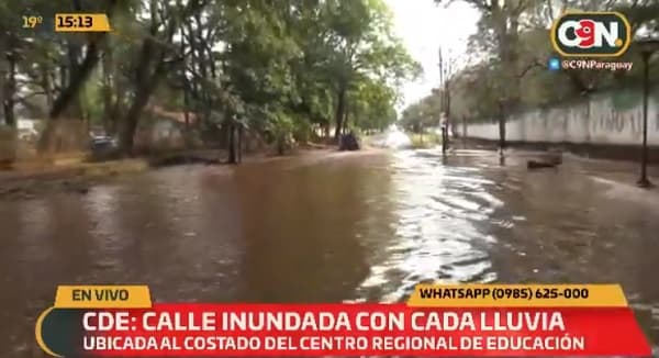 CDE: Reportan calles inundadas tras precipitaciones