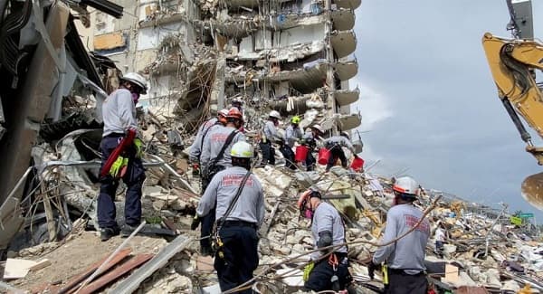 Reportan nueve fallecidos tras derrumbe de edificio en Miami