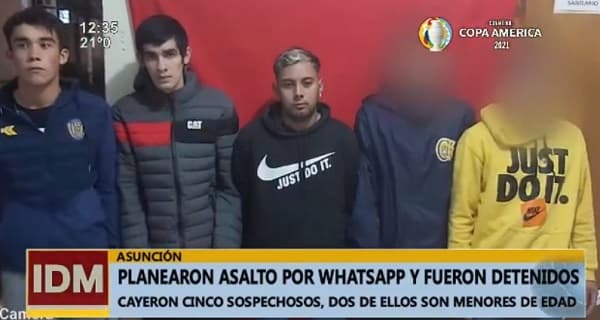 Detienen a jóvenes que planearon asalto por WhatsApp