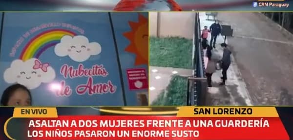 Dos mujeres son asaltadas frente a guardería y niños