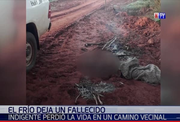 Frío polar se cobra una vida en Yaguarón