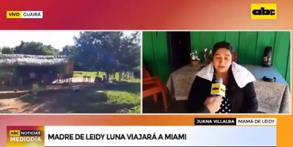 Madre de Leidy Luna viajará a Miami