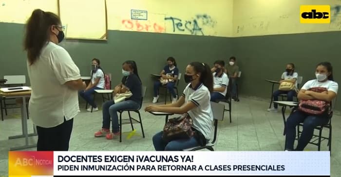 Docentes exigen inmunizarse para volver a clases presenciales