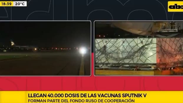 Llega “encomienda” de 40.000 dosis de la Sputnik V