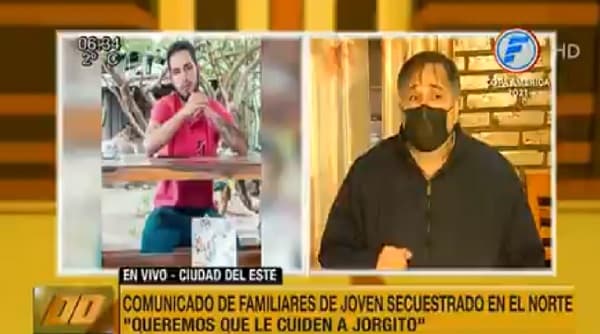 Familia de joven secuestrado reitera pedido de “prueba de vida”
