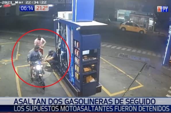 Capturan a “motochorros” luego de asaltar dos surtidores