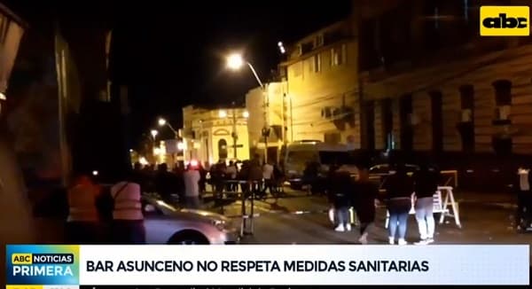 Bar asunceno infringe medidas sanitarias, reportan