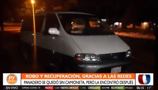 Panadero recupera su vehículo robado tras viralización en redes sociales