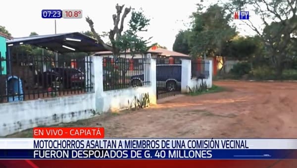 Motochorros se llevan G. 40 millones de miembros de comisión vecinal