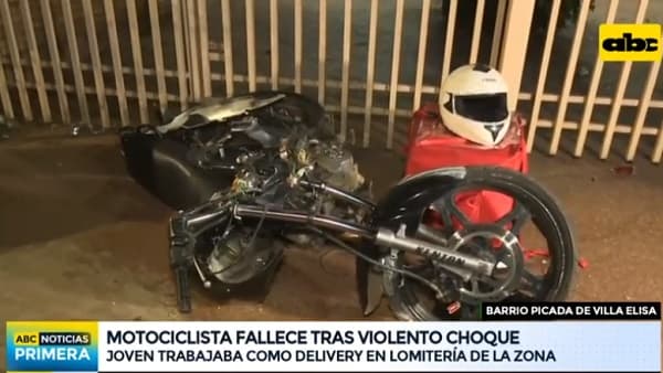 Otro “delivery” muere en choque contra vehículo