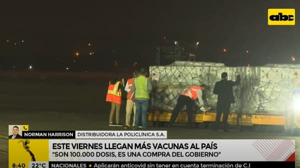 Confirman llegada de 100.000 dosis de Pfizer este viernes