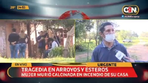 Mujer fallece en incendio de su casa en Arroyos y Esteros