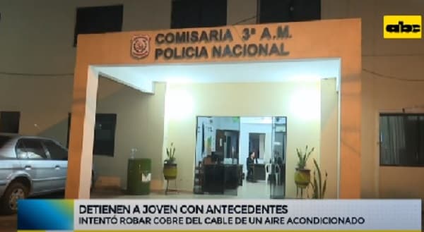 Detienen a joven tras intentar robar cobre de un aire acondicionado