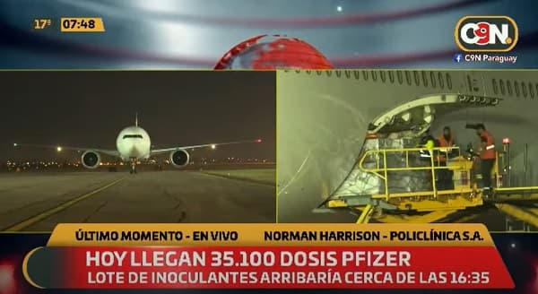 Lote con más de 30.000 dosis de Pfizer llegará este jueves