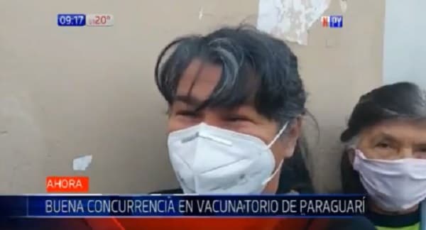 Madrugan en vacunatorio de Paraguarí para recibir dosis contra el Covid-19