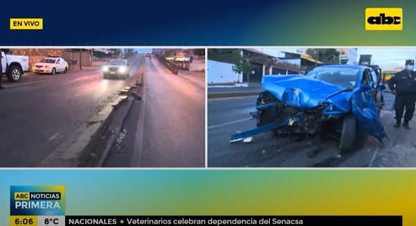 Conductor choca al bajar del viaducto de República Argentina