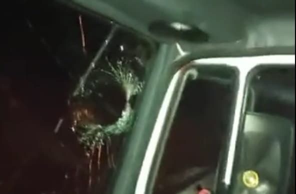 Camionero denuncia ataque por parte de manifestantes