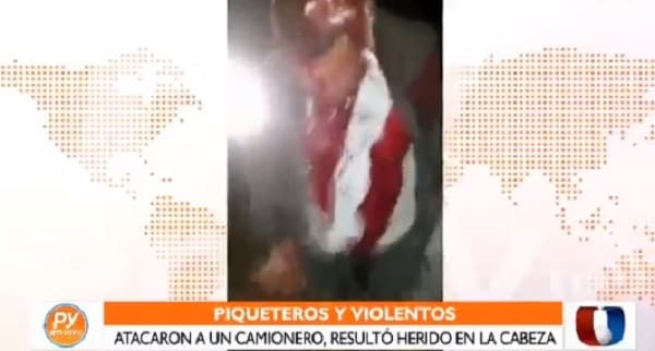 Camionero sufrió violenta agresión por parte de “piqueteros”, denuncian