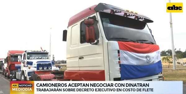 Camioneros aceptan negociar con Dinatran