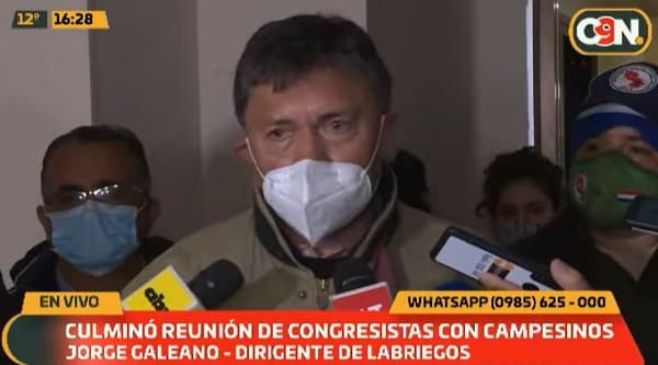 Campesinos continuarán movilizados en Asunción