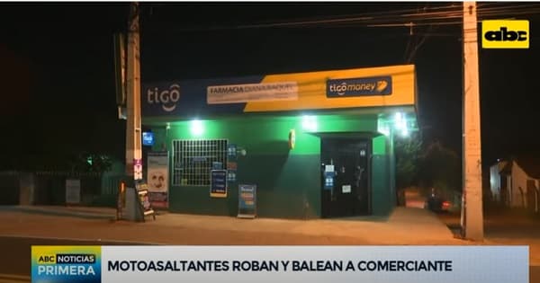 Motoasaltantes balean y despojan de dinero a comerciante en Areguá