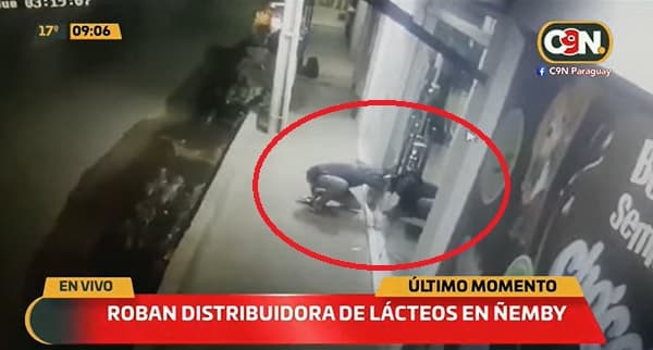 Delincuente se lleva dinero de distribuidora de lácteos