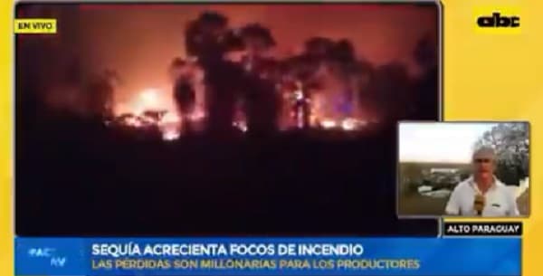 Sequía agrava focos de incendio en el Chaco