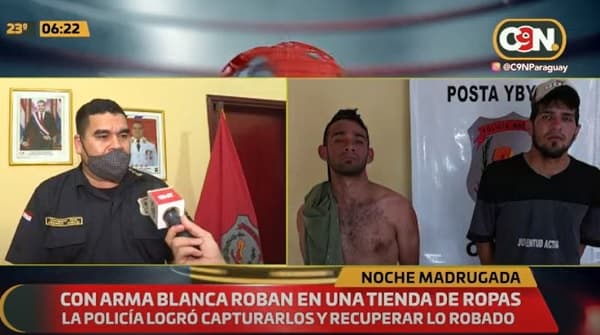 Detienen a dos sospechosos tras asalto a tienda en Capiatá