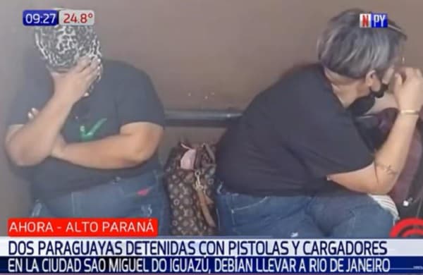 Capturan en Brasil a dos paraguayas que transportaban armas
