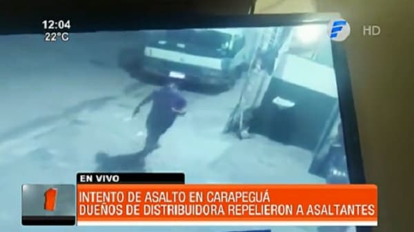 Propietarios de distribuidora repelen a tiros a asaltantes en Carapeguá
