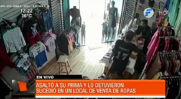 Mujer es asaltada por su primo en tienda de ropas de Capiatá