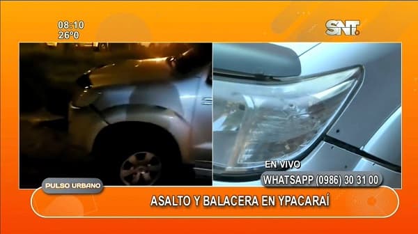 Reportan asalto y balacera en Ypacaraí