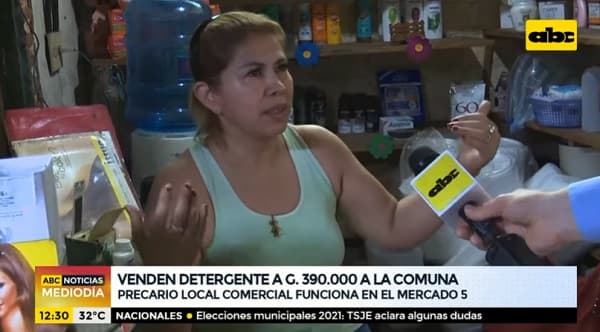 Precario local vendió detergente a G. 393 mil a comuna, revelan