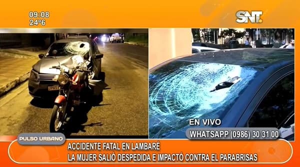 Automovilista choca y mata a una mujer en Lambaré