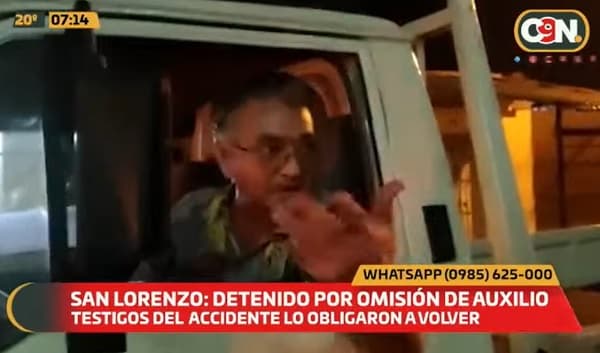 Conductor omite auxilio tras accidente y es detenido