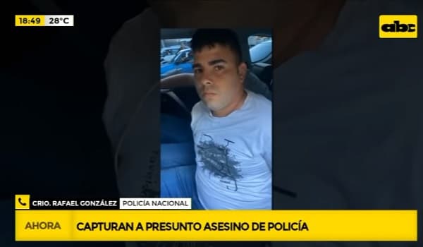 Capturan a sospechoso de asesinato de agente policial en asalto
