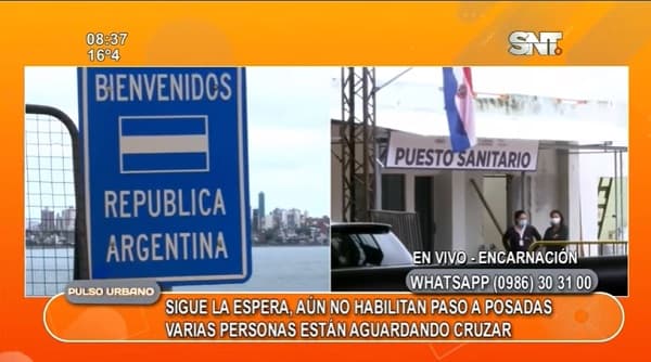 Encarnación: Sigue la espera para cruzar a la Argentina
