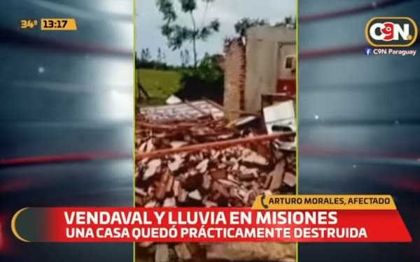 Temporal genera destrozos en varios puntos del país