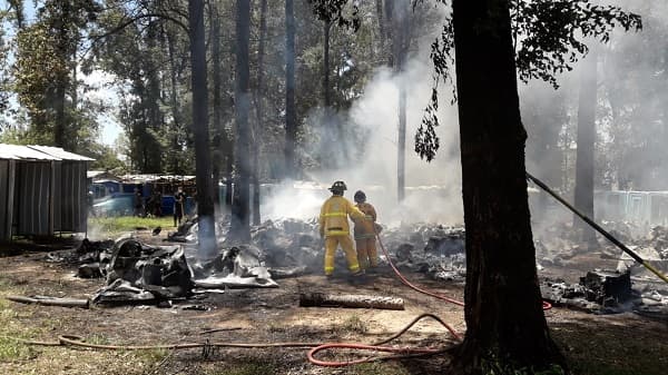 Controlan incendio en predio del Comando del Ejército