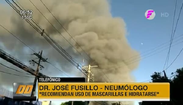 Salud emite recomendaciones a causa del incendio en frigorífico