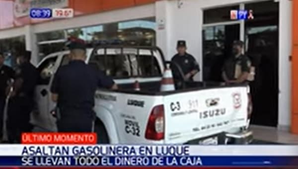 Delincuentes roban recaudación del fin de semana de surtidor en Luque