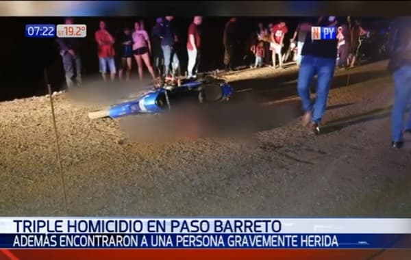 Reportan triple homicidio en Paso Barreto