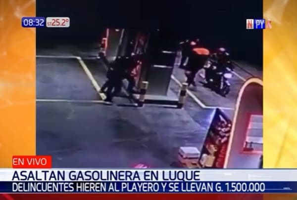 “Motochorros” hieren a playero en asalto a surtidor en Luque