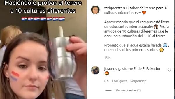 Paraguaya hace probar tereré a jóvenes extranjeros y video se vuelve viral