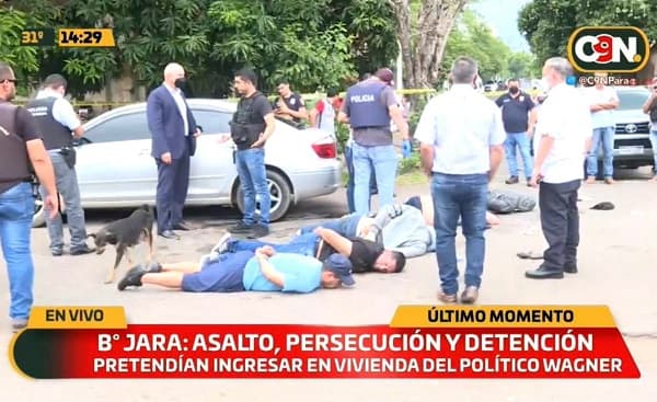 Familia Wagner sufre violento asalto, pero policía actúa a tiempo  