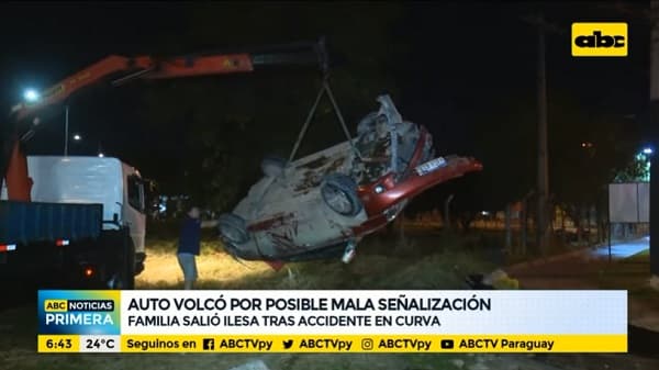 Conductor vuelca en “rulo” de la autopista Ñu Guasu