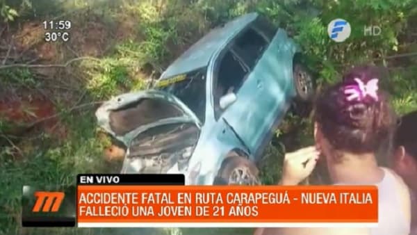 Mujer fallece en accidente de tránsito sobre ruta Carapeguá - Nueva Italia