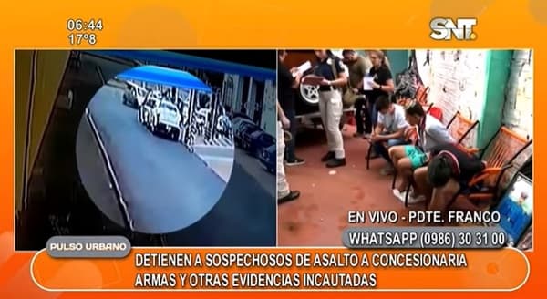 Detienen a sospechosos de asalto a concesionaria en Presidente Franco