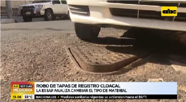 ESSAP analiza cambiar el material de tapas de registro ante constantes robos